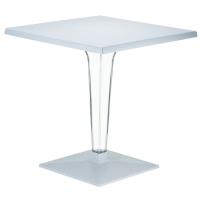 Ice Square Dining Table Gray Top 24 inch. ISP550-SIL