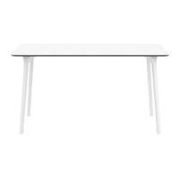 Maya Rectangle Dining Table 55 inch White ISP690-WHI - 1