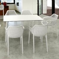 Maya Rectangle Dining Table 55 inch White ISP690-WHI - 8