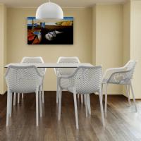 Maya Rectangle Dining Table 55 inch White ISP690-WHI - 9