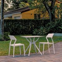 Snow Dining Set with 2 Chairs White ISP7006S-WHI
