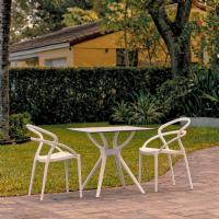 Pia Dining Set with 2 Chairs White ISP7007S-WHI