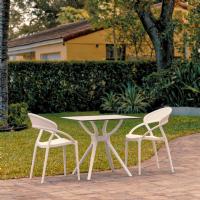 Sunset Dining Set with 2 Chairs White ISP7008S-WHI