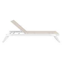 Tropic Sling Chaise Lounge White Frame Taupe Sling ISP708-WHI-DVR - 2