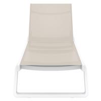 Tropic Sling Chaise Lounge White Frame Taupe Sling ISP708-WHI-DVR - 3