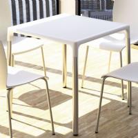 Mango Alu Square Outdoor Dining Table 28 inch White ISP758-WHI - 1