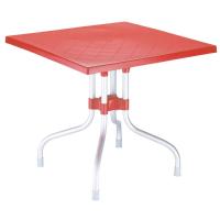 Forza Square Folding Table 31 inch - Red ISP770-RED