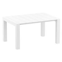 Vegas Patio Dining Table Extendable from 39 to 55 inch White ISP772-WHI - 4