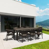 Vegas Outdoor Dining Table Extendable from 70 to 86 inch Rattan Gray ISP774-DG - 9