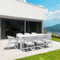 Vegas Outdoor Dining Table Extendable from 70 to 86 inch White ISP774-WH - 34
