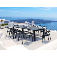 Vegas Patio Dining Table Extendable from 102 to 118 inch Black ISP776-BLA - 7