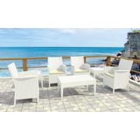California Wickerlook Resin Patio Seating Set 7 Piece White ISP8062S-WH - 8