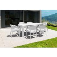 Panama Extendable Patio Dining Set 7 piece White ISP8082S-WH - 5