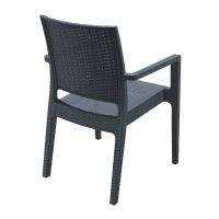 Ibiza Resin Wickerlook Dining Arm Chair Rattan Gray ISP810-DG - 1