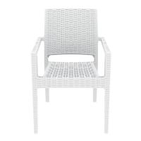 Ibiza Resin Wickerlook Dining Arm Chair White ISP810-WH - 2