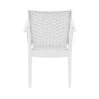 Ibiza Resin Wickerlook Dining Arm Chair White ISP810-WH - 4