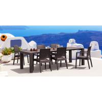 Ibiza Extendable Wickerlook Dining Set 7 piece Rattan Gray ISP8101S-DG - 3