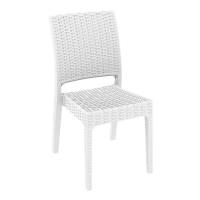 Florida Resin Wickerlook Dining Chair White ISP816-WH
