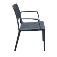 Capri Resin Wickerlook Arm Chair Rattan Gray ISP820-DG - 3