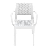 Capri Resin Wickerlook Arm Chair White ISP820-WH - 2