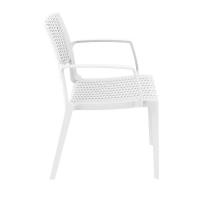 Capri Resin Wickerlook Arm Chair White ISP820-WH - 3