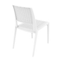 Verona Resin Wickerlook Dining Chair White ISP830-WH - 1