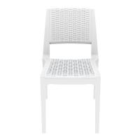 Verona Resin Wickerlook Dining Chair White ISP830-WH - 2