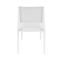 Verona Resin Wickerlook Dining Chair White ISP830-WH - 4