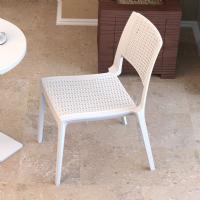 Verona Resin Wickerlook Dining Chair White ISP830-WH - 5