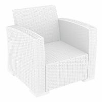 Monaco Wickerlook Club Chair White with Cushion ISP831-WH - 1