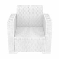 Monaco Wickerlook Club Chair White with Cushion ISP831-WH - 3