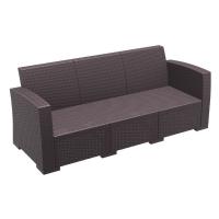 Monaco Wickerlook Sofa XL Brown with Cushion ISP833-BR - 1