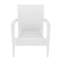 Miami Resin Wickerlook Club Chair White ISP850-WH - 3