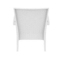 Miami Resin Wickerlook Club Chair White ISP850-WH - 5
