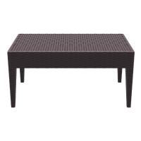 Miami Rectangle Resin Wickerlook Coffee Table Brown ISP855-BR - 1