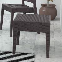 Miami Square Resin Wickerlook Side Table Brown ISP858-BR - 2