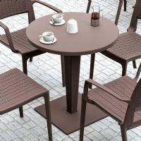Riva Wickerlook Resin Round Dining Table Brown 28 inch. ISP882-BR - 3
