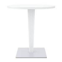 Riva Wickerlook Resin Round Dining Table White 28 inch. ISP882-WH - 1