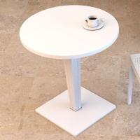 Riva Wickerlook Resin Round Dining Table White 28 inch. ISP882-WH - 3