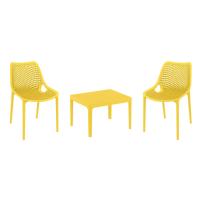 Air Conversation Set with Sky 24" Side Table Yellow S014109-YEL
