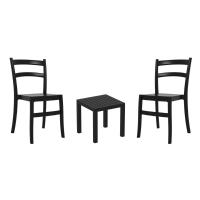 Tiffany Conversation Set with Ocean Side Table Black S018066-BLA