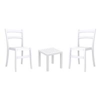 Tiffany Conversation Set with Ocean Side Table White S018066-WHI