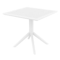 Pacific Dining Set with Sky 31" Square Table White and Taupe S023106-WHI-DVR - 2