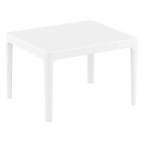 Pacific Balcony Set with Sky 24" Side Table White and Taupe S023109-WHI-DVR - 2