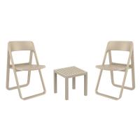 Dream Conversation Set with Ocean Side Table Taupe S079066-DVR