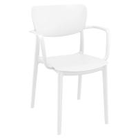 Lisa Dining Set with Sky 27" Square Table White S126108-WHI - 1