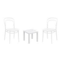 Marie Conversation Set with Ocean Side Table White S251066-WHI