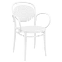 Marcel XL Dining Set with Sky 31" Square Table White S258106-WHI - 1