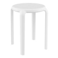 Tom Conversation Set with Sky 24" Side Table White S286109-WHI - 1