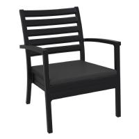 Artemis XL Outdoor Club Chair Black - Charcoal ISP004-BLA-CCH